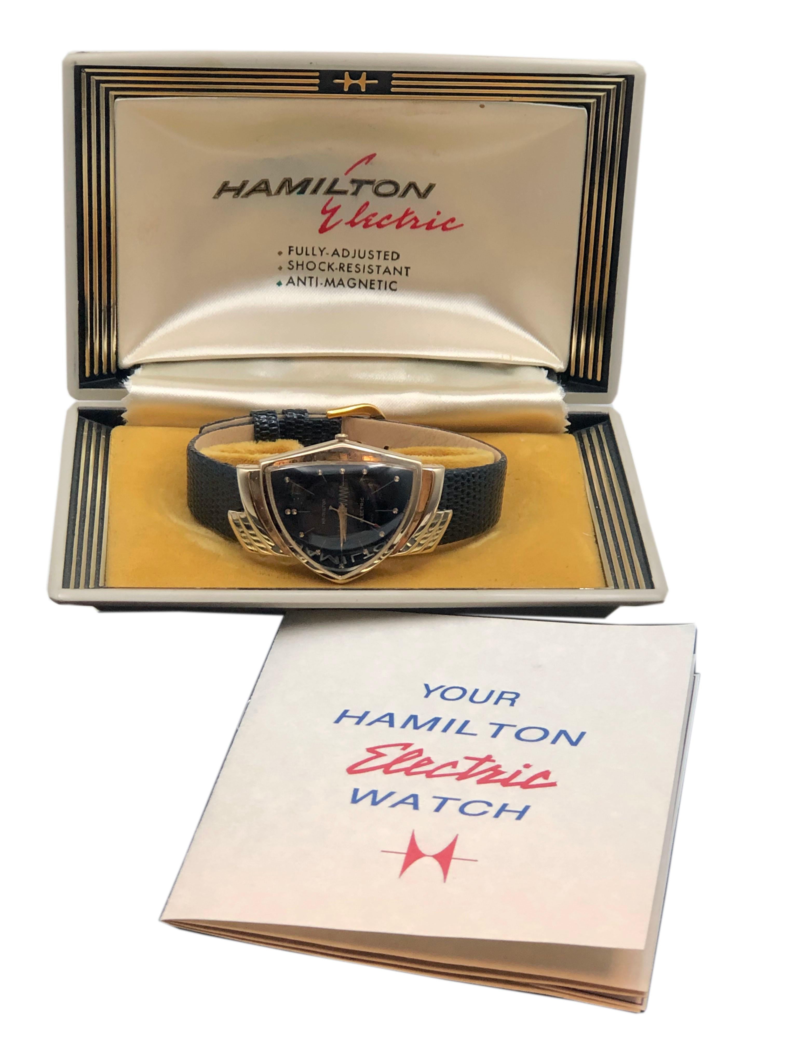Hamilton 1960 14k Gelbgold „Ventura“ Armbanduhr im Angebot 2