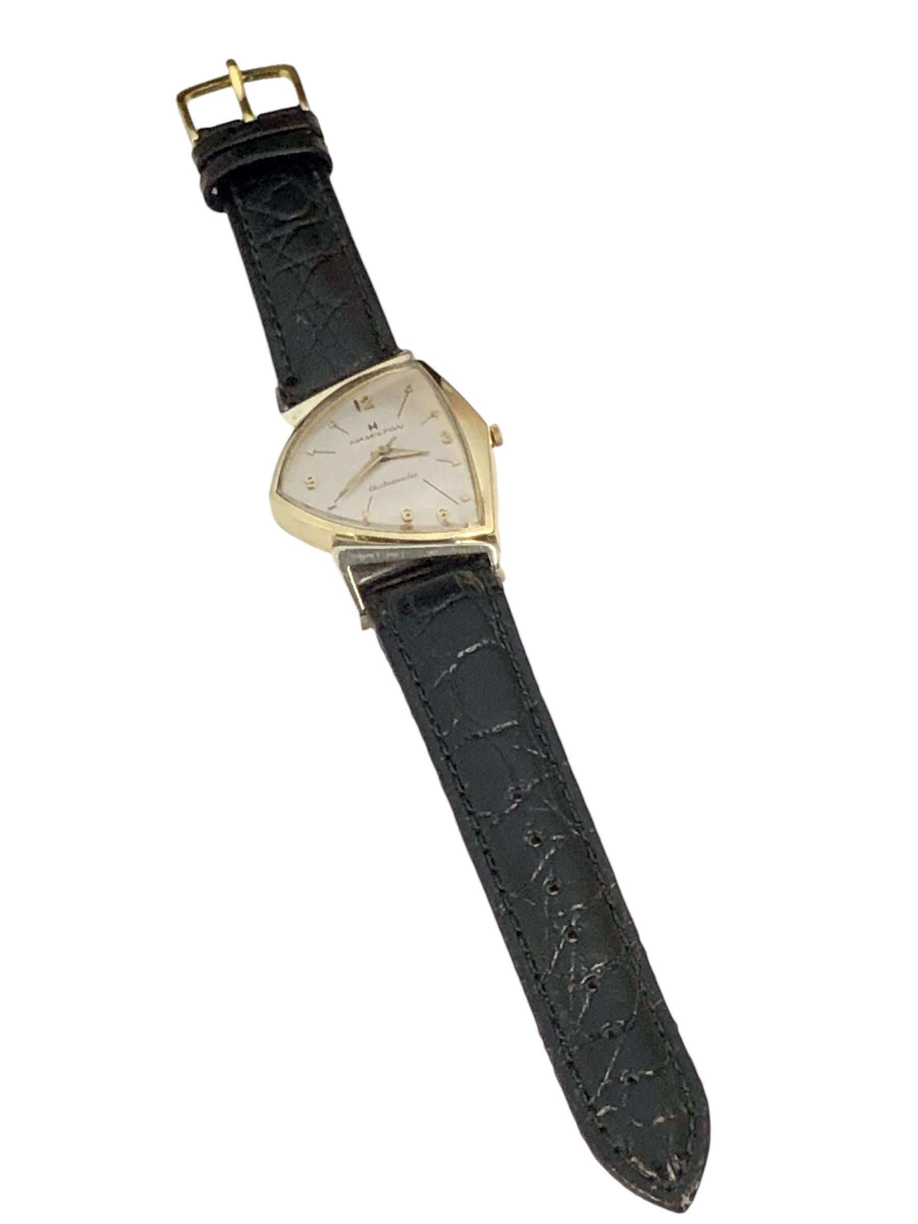Hamilton 1961 Pacermatic Rare Automatic Gold filled Wrist Watch In Excellent Condition For Sale In Chicago, IL