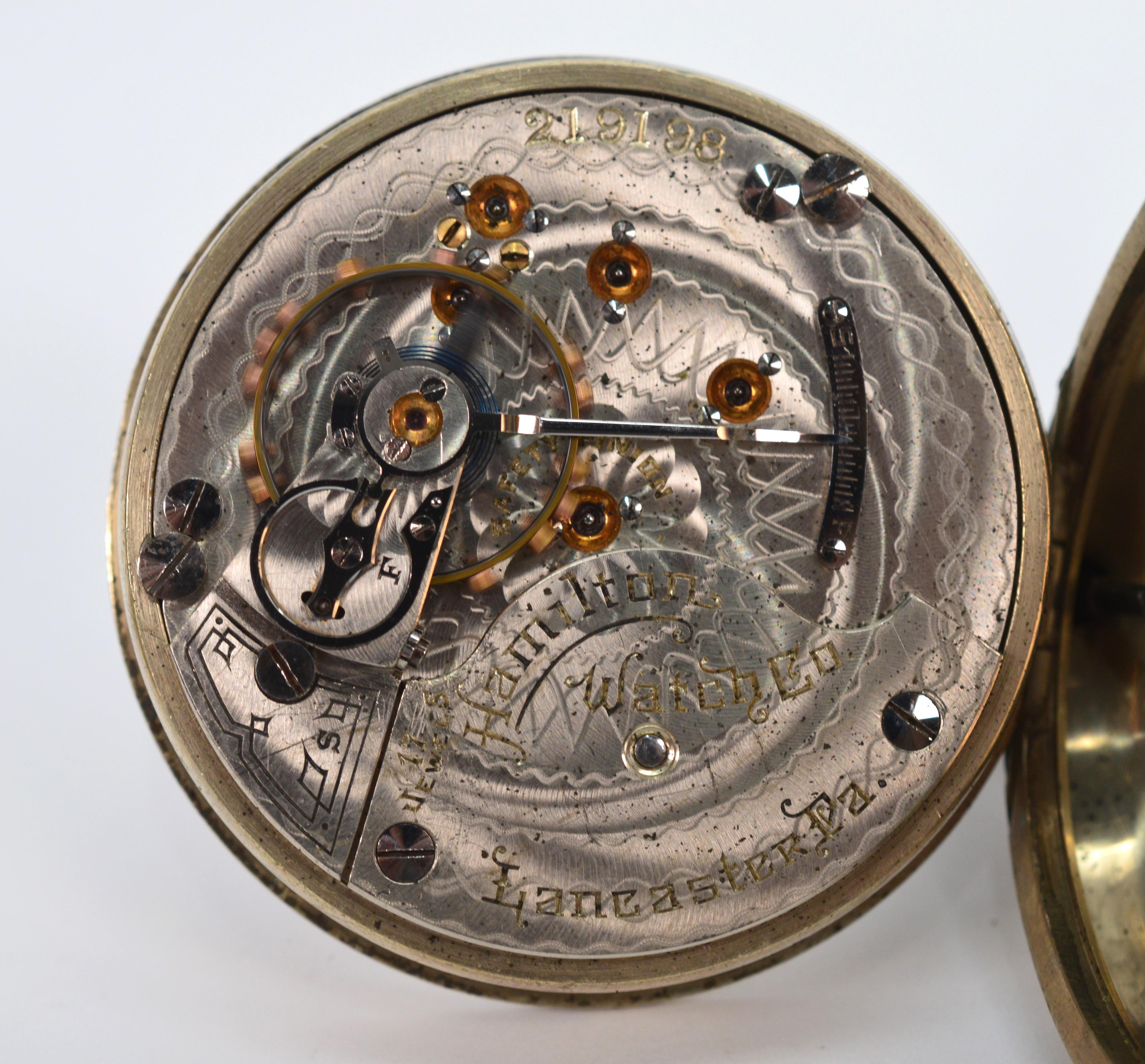 Montre de poche Hamilton 925 - Circa 1903 Bon état à Mount Kisco, NY