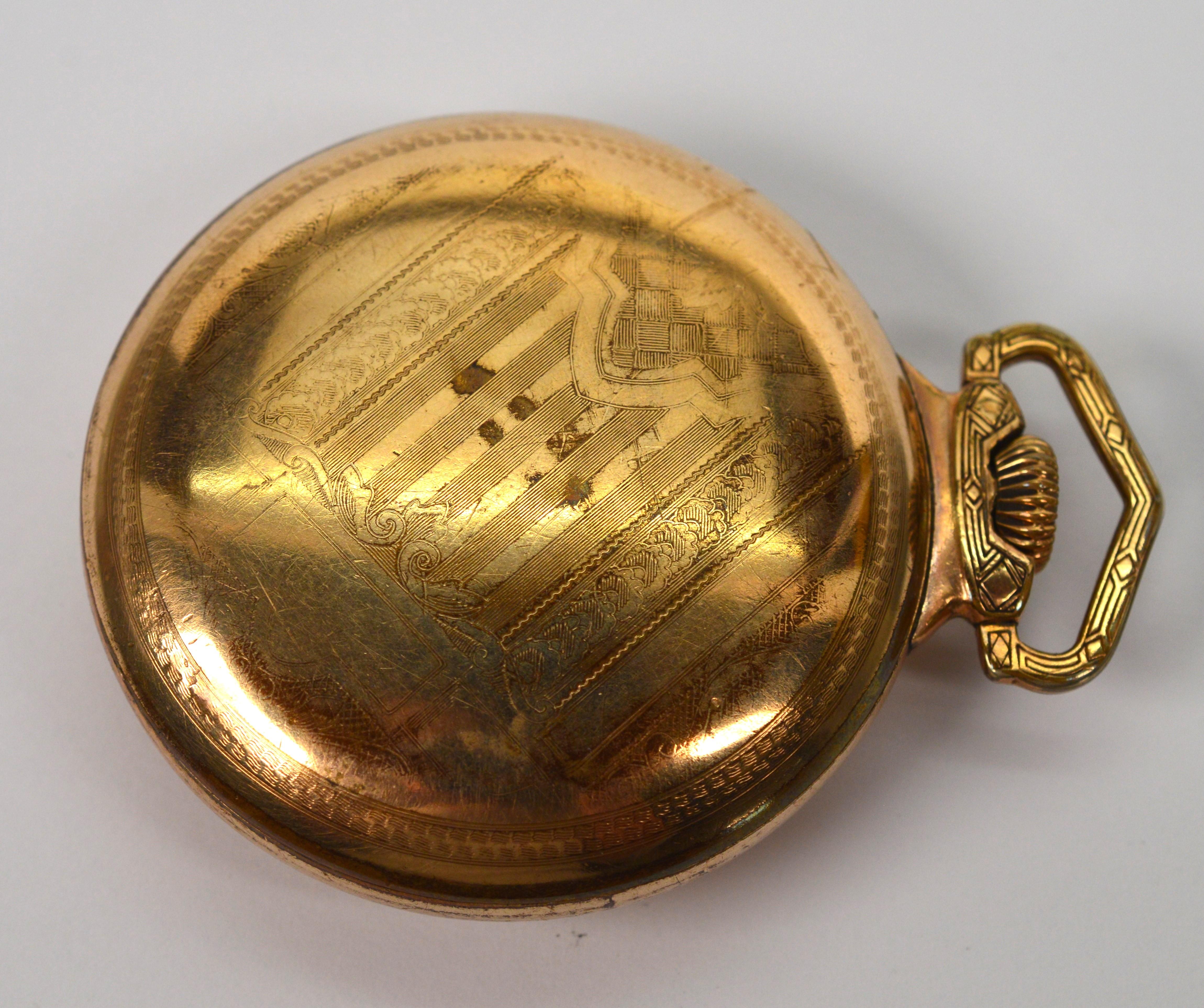 Montre de poche en laiton Hamilton 940 - Circa 1912 Bon état - En vente à Mount Kisco, NY