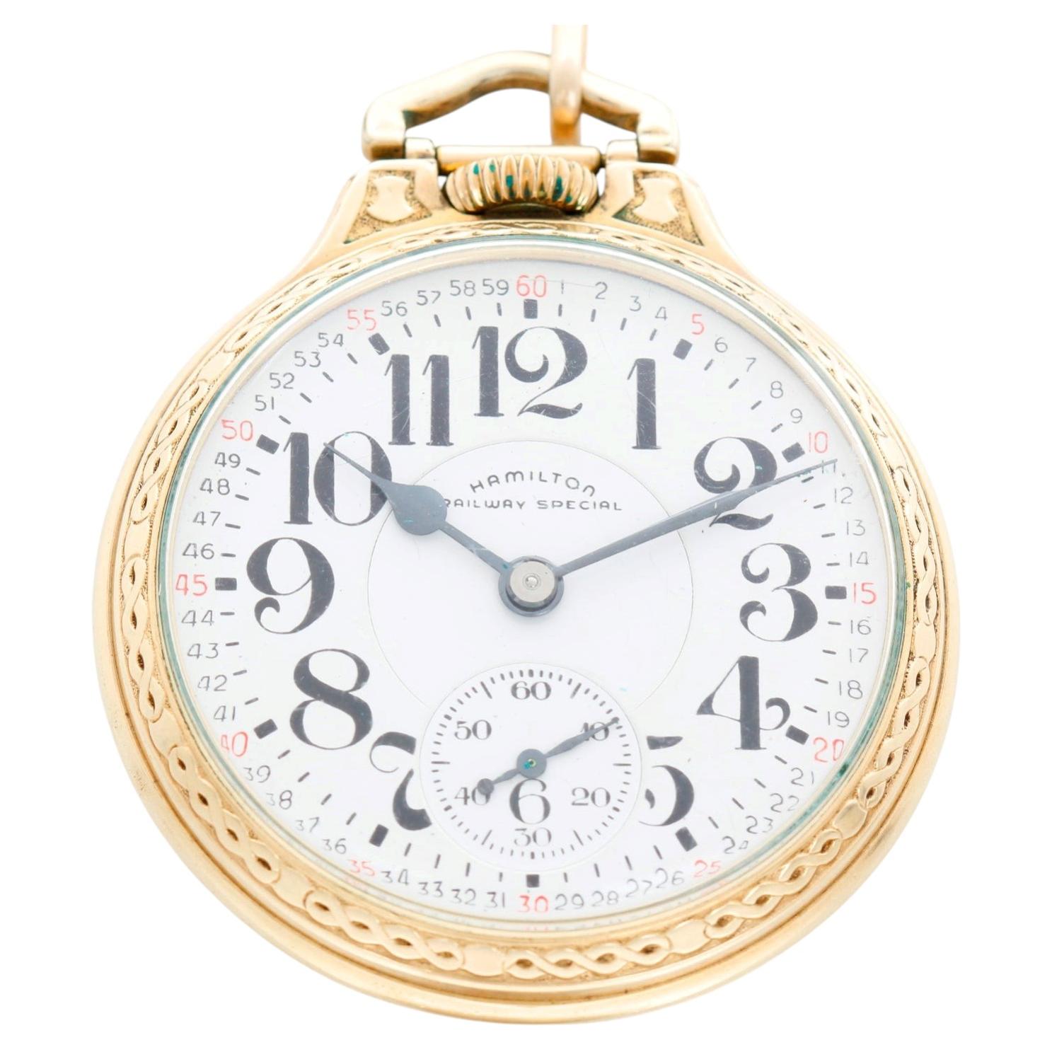 Hamilton 992B Railroad 14K Gold Filled Pocket Watch