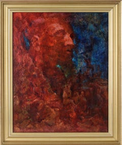 "The Visionary" - Abstract Expressionist Oil on Board by Hamilton Achille Wolf