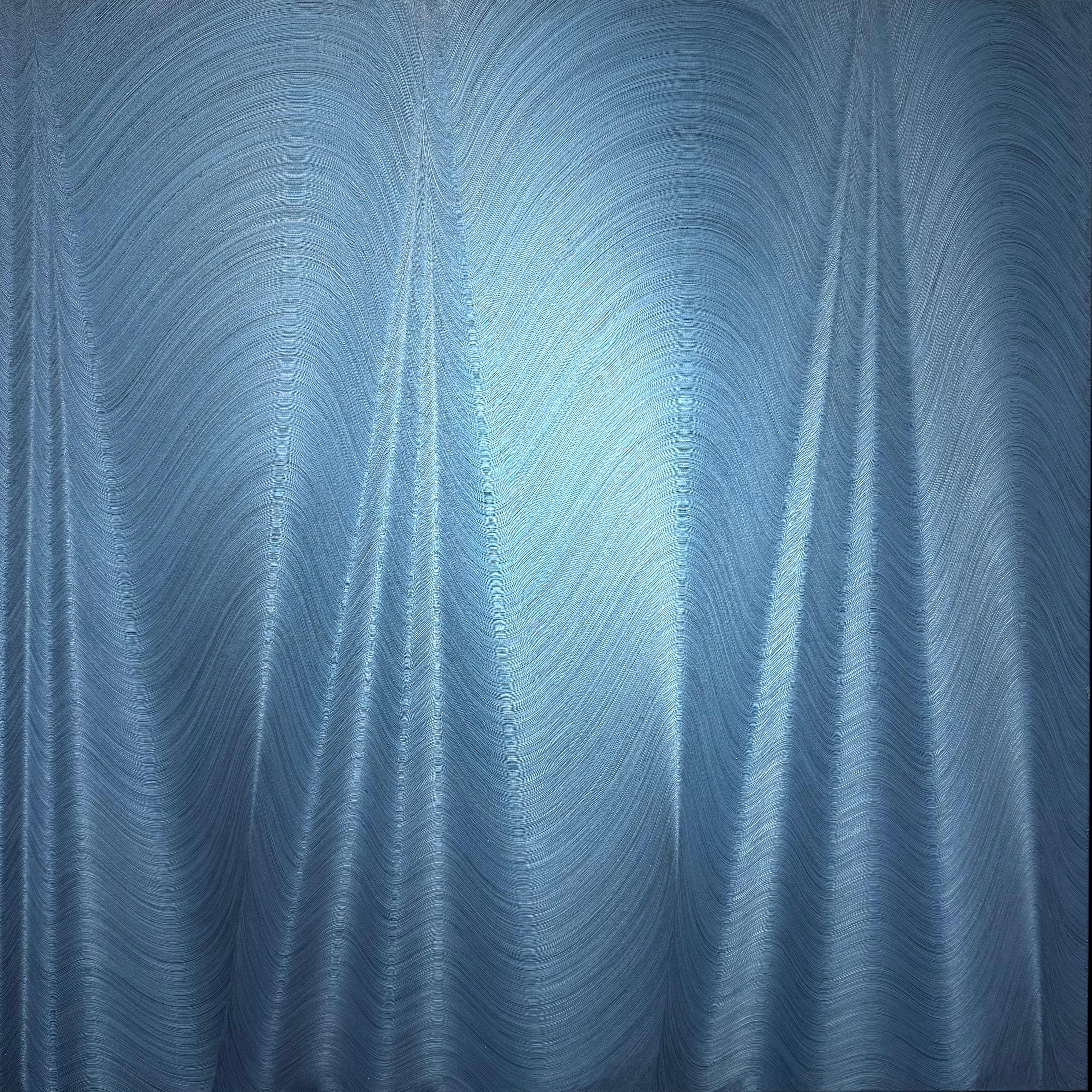 Hamilton Aguiar Abstract Painting - Optical Blue