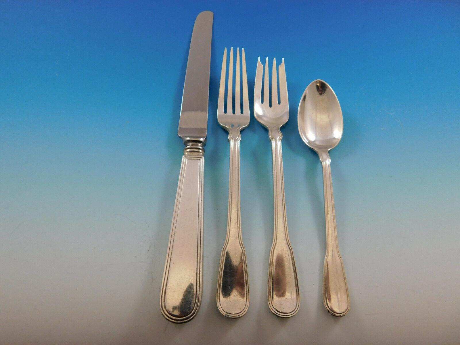 Hamilton Aka Gramercy by Tiffany Sterling Silver Flatware Set 8 Service 53 Pcs In Excellent Condition For Sale In Big Bend, WI