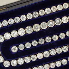 Hamilton and Inches Vintage Riviera Paste Necklace and Bracelet Set 1910s