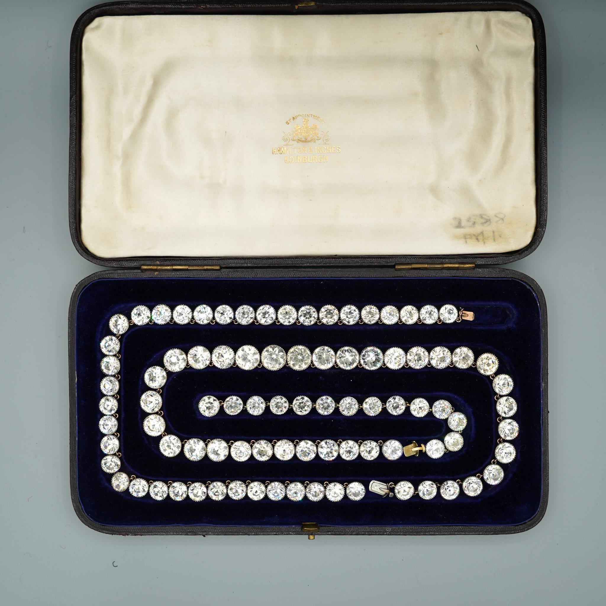 Art Deco Hamilton and Inches Vintage Riviera Paste Necklace and Bracelet Set 1910s For Sale