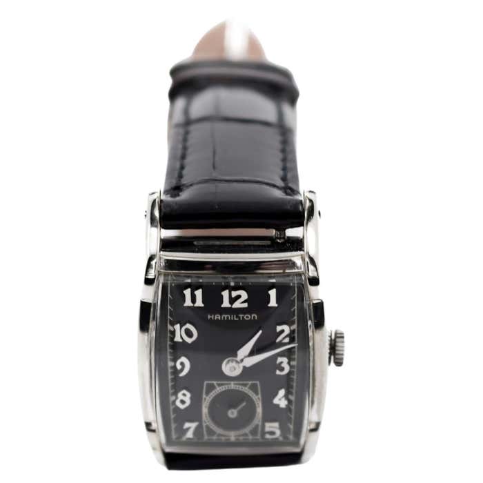 Hamilton Art Deco Medford Tonneau Shape in New Condition Circa Mid 1950