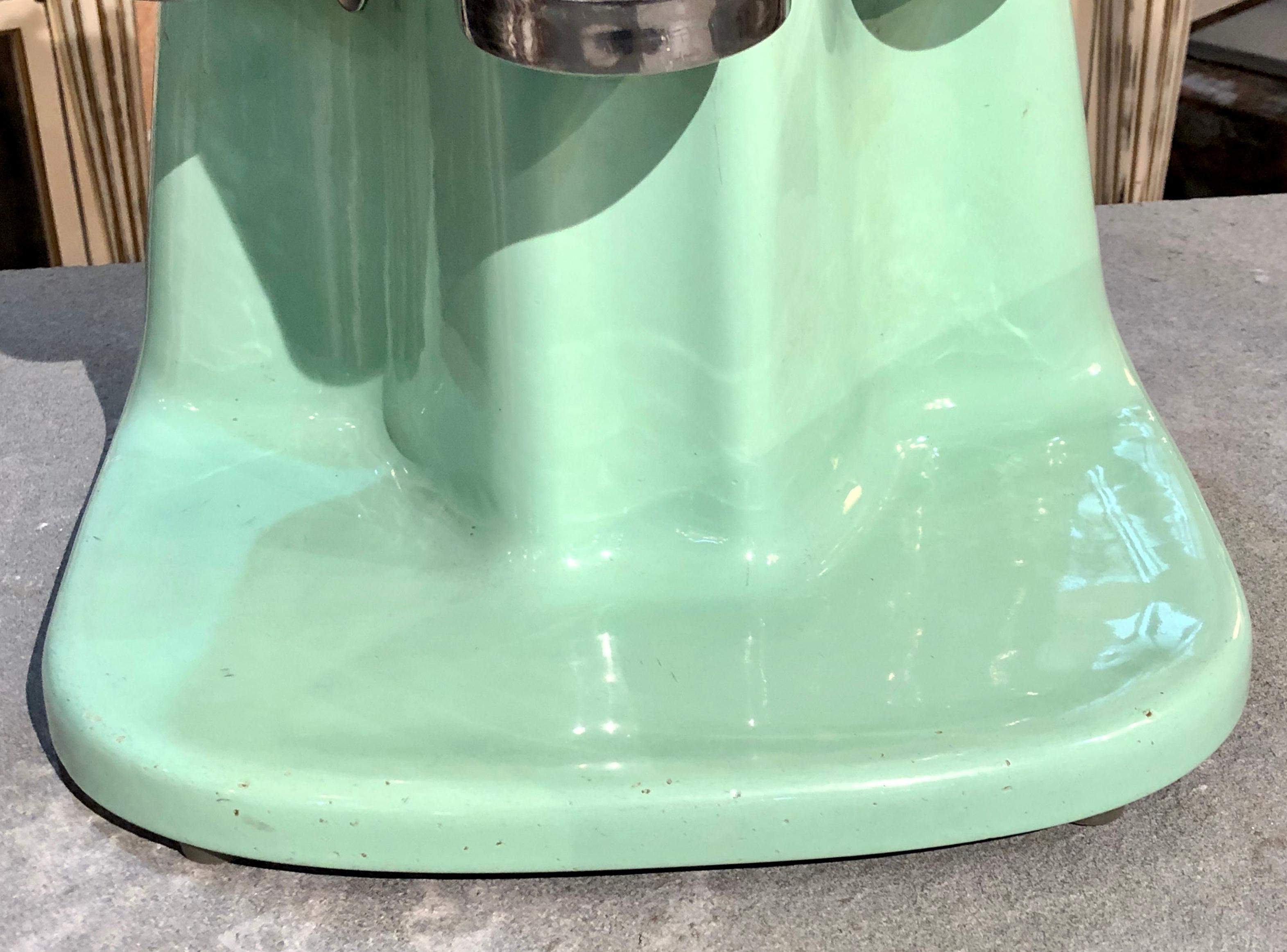 Metal Hamilton Beach Milkshake Maker Vintage in Jadite Green