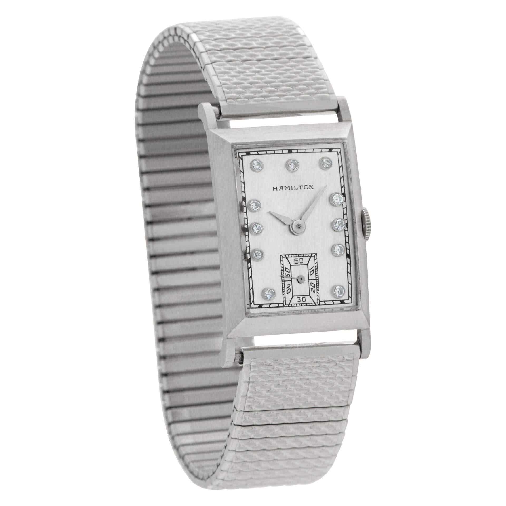 Hamilton Classic Platinum Manual Watch, Vintage Hamilton in Platin im Zustand „Hervorragend“ in Surfside, FL
