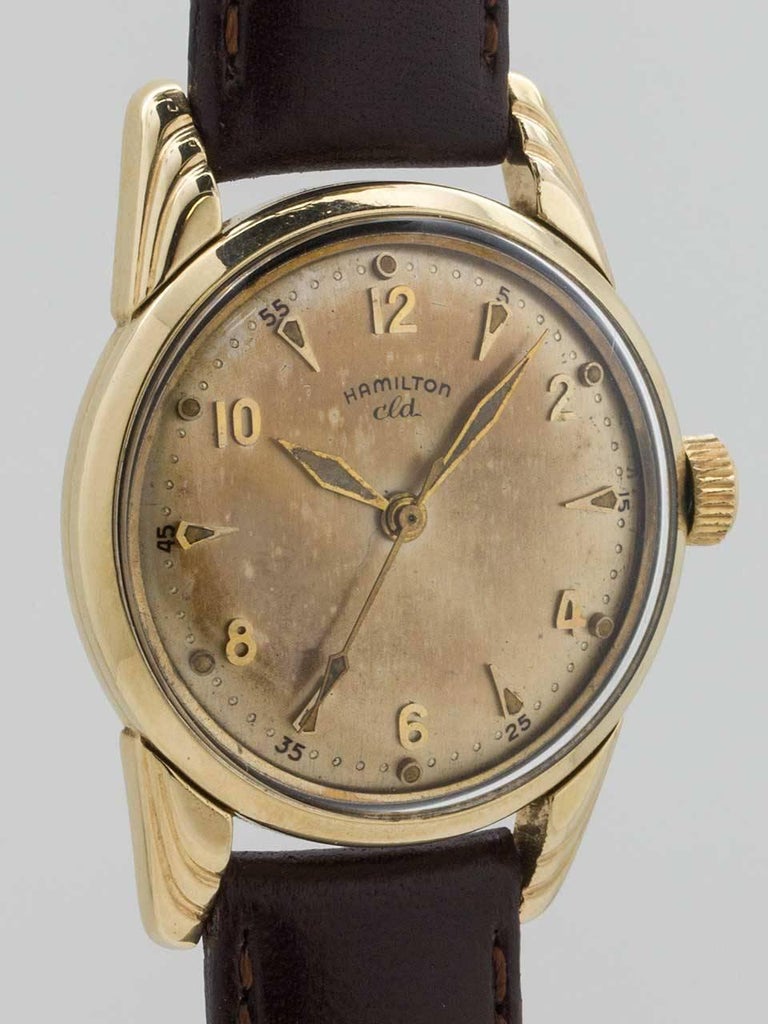 Hamilton Yellow Gold Filled CLD Lyndon Manual Wind Wristwatch, circa ...