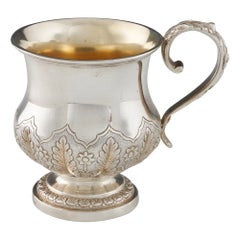 Hamilton & Co Colonial Indian Silver Half Pint Tankard Calcutta c1870