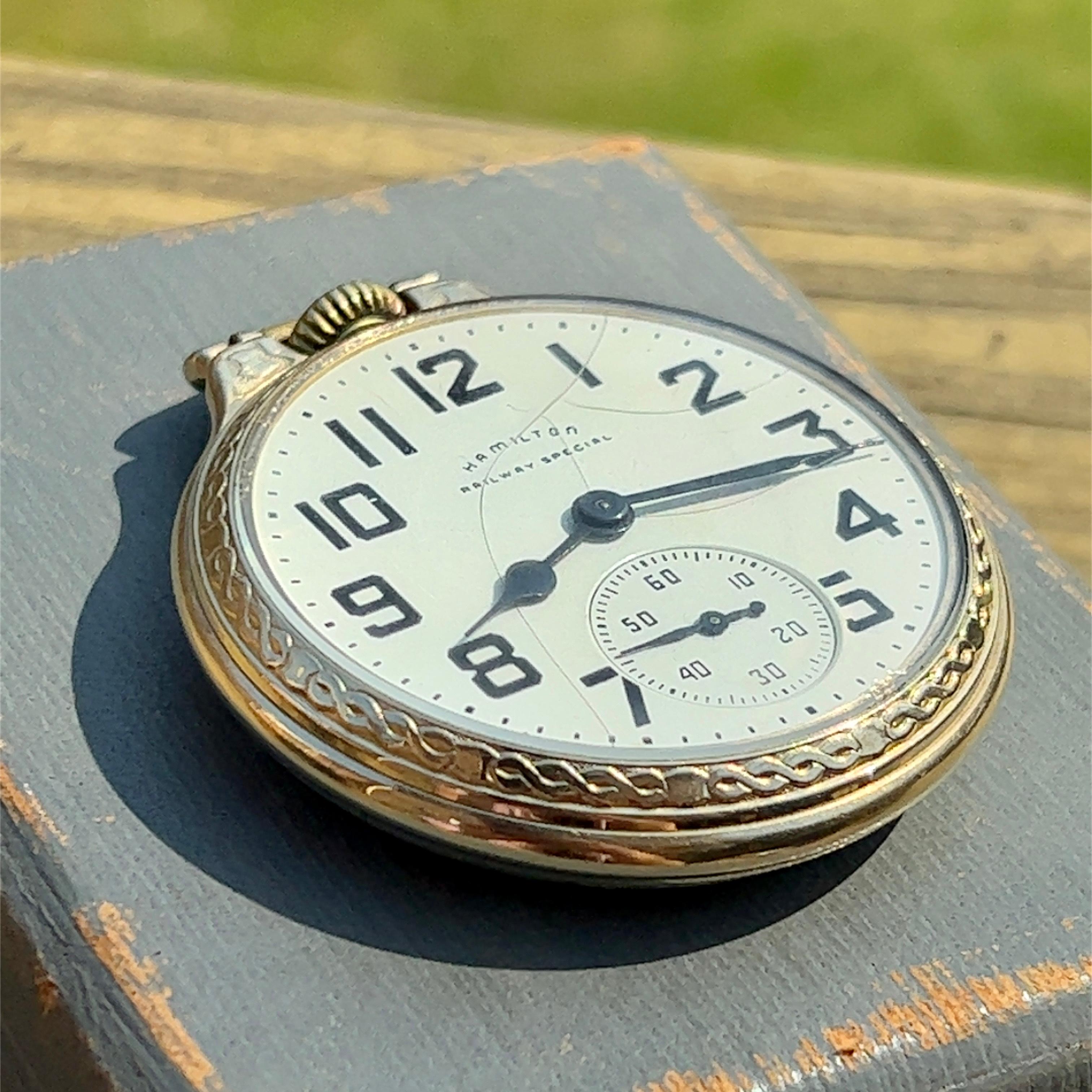 Retro Hamilton Co. Railway Special Pocket Watch 1957 For Sale