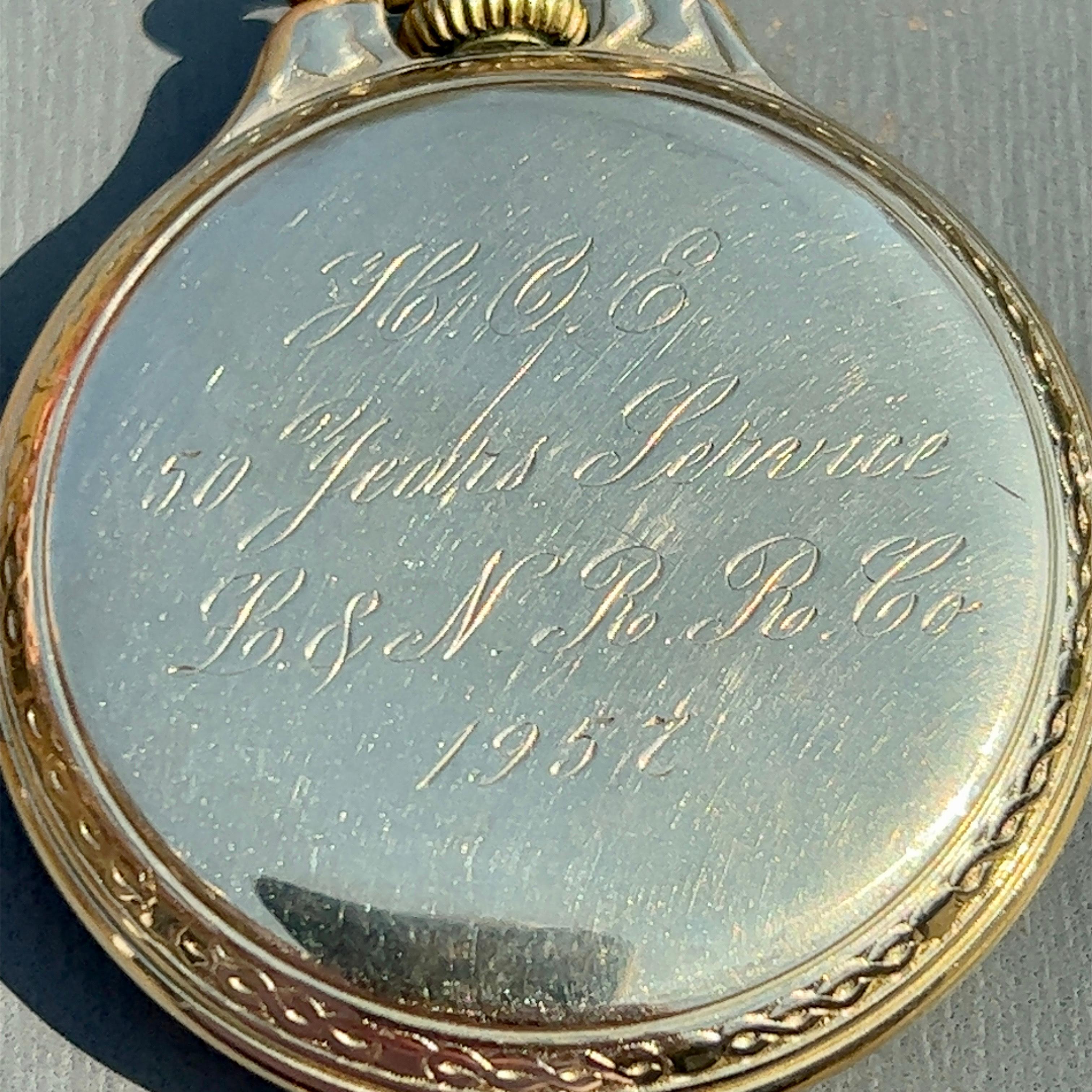 Hamilton Co. Railway Special Pocket Watch 1957 In Good Condition For Sale In Towson, MD