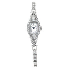 Hamilton Cocktail Platin Silber Zifferblatt Handuhr