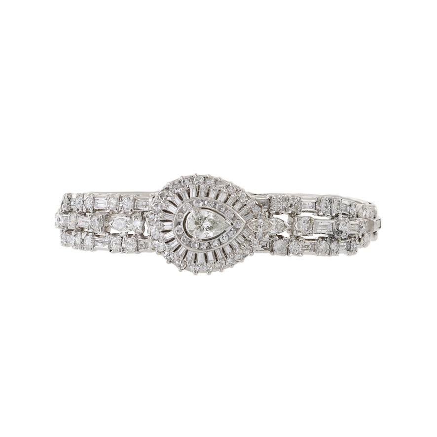 Hamilton Cocktail Watch Platinum and 7.25CT-TDW Diamonds In Good Condition In New York, NY