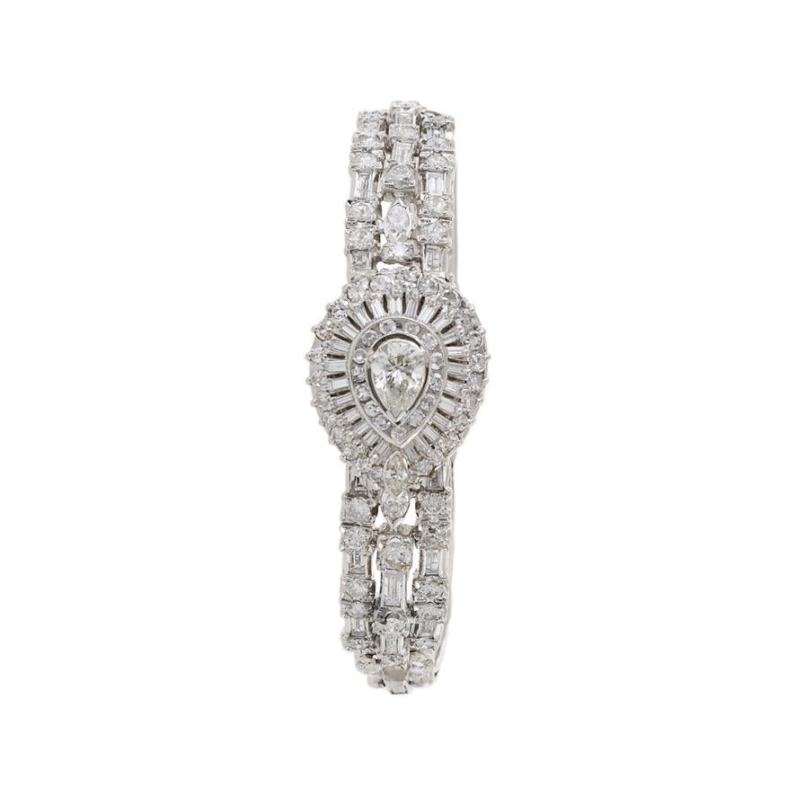 Women's Hamilton Cocktail Watch Platinum and 7.25CT-TDW Diamonds