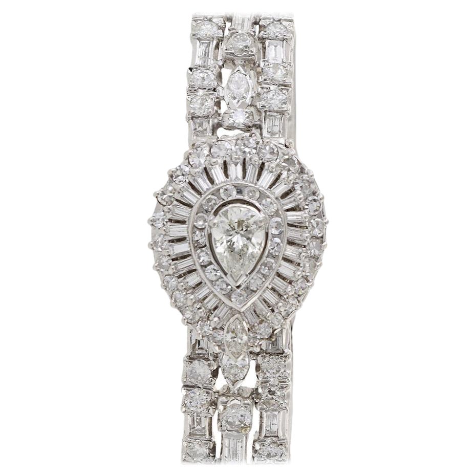 Hamilton Cocktail Watch Platinum and 7.25CT-TDW Diamonds