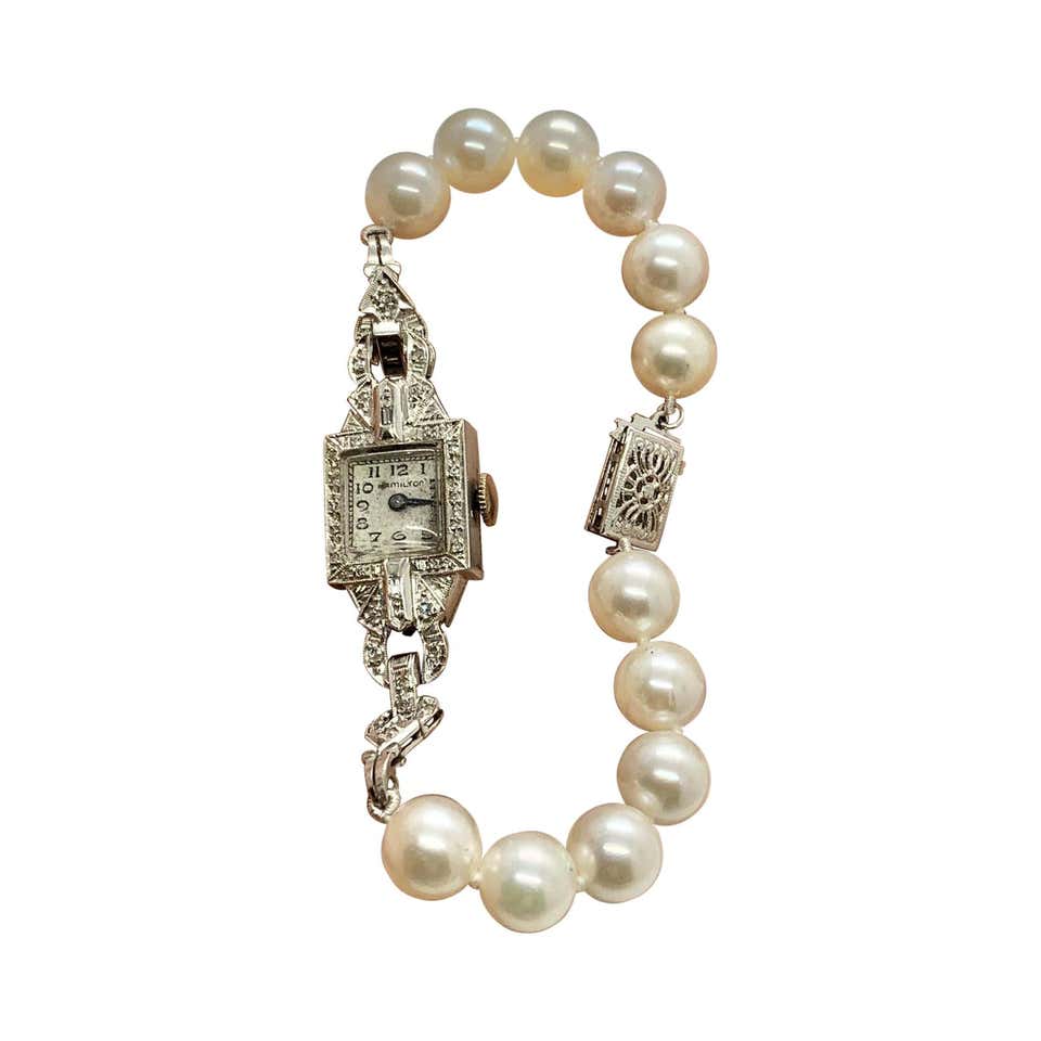 Hamilton Rare Platinum Art Deco Tank Style Watch, circa 1940s For Sale ...