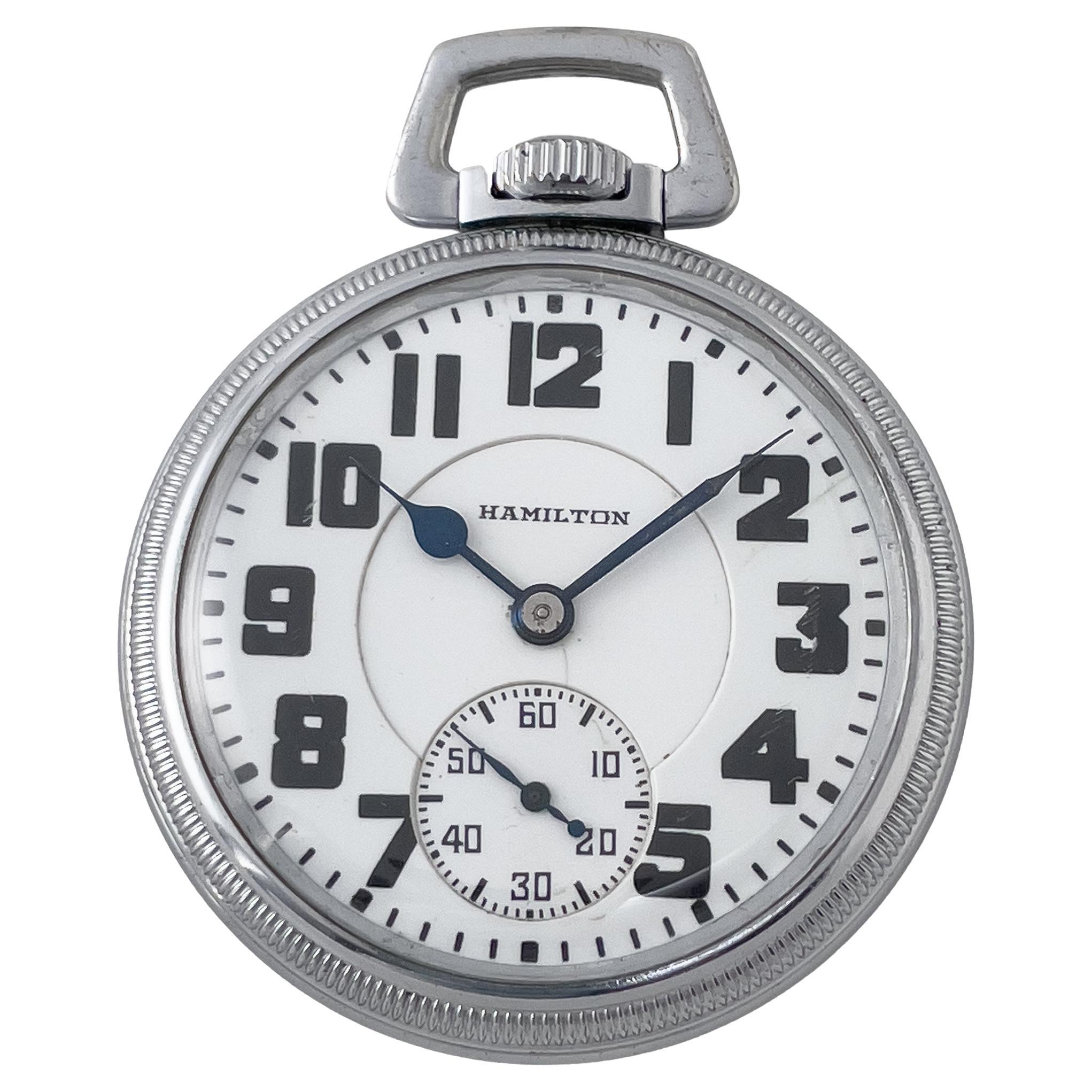 Hamilton Double Roller 992e Pocket Watch 3262545 Case For Sale