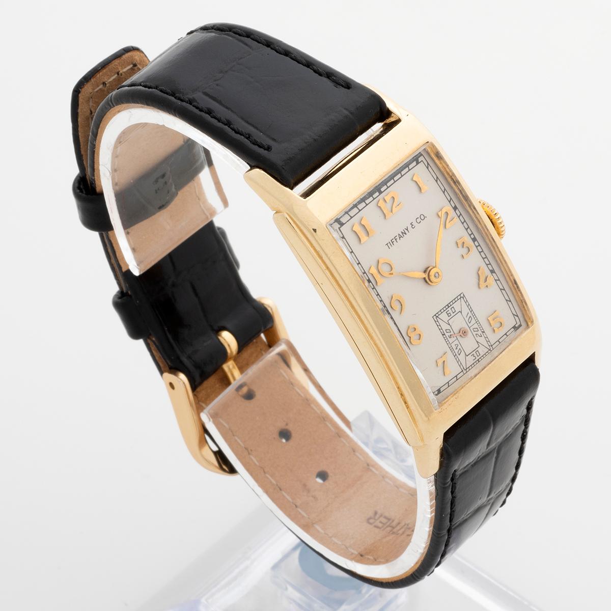 Montre habillée Hamilton pour Tiffany & Co, or jaune 14 carats, Cal 982 mmt, année 1941. Bon état à Canterbury, England