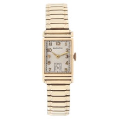 Hamilton Gilbert Montre-bracelet vintage à remontage manuel en or jaune