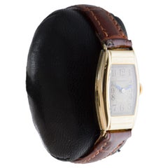 Hamilton Gold Filled Art Deco Tonneau Shaped Watch 1930's with Original Dial