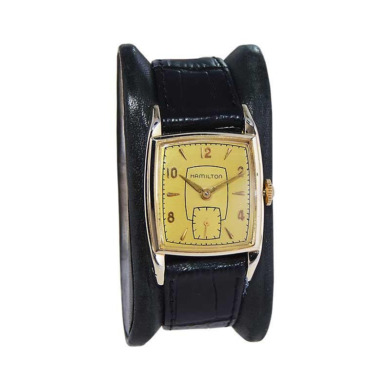 hamilton gold watch 1950