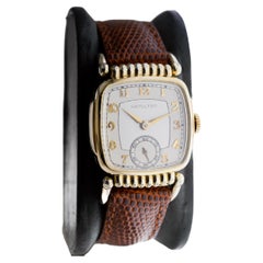 Hamilton Gold-Filled Art Deco Watch with Articulating Lugs 1940's