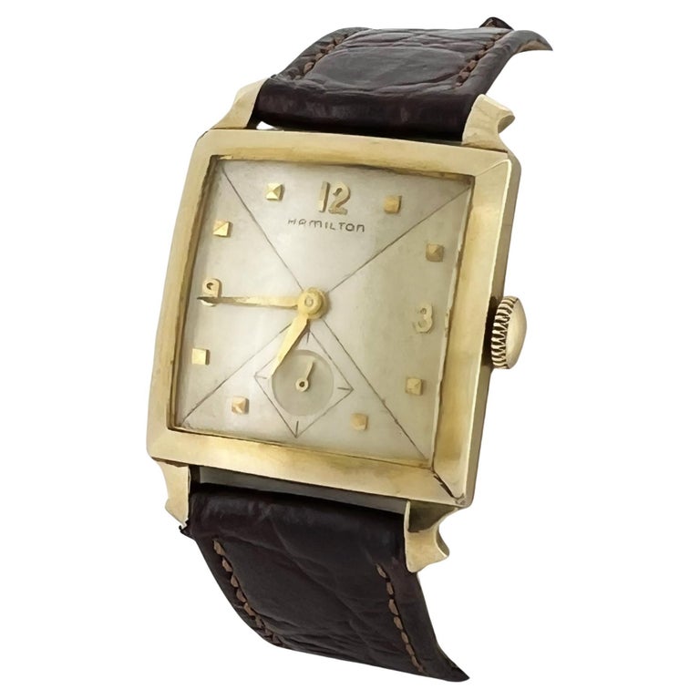Reloj Hamilton Manual de Oro de 22 rubíes Calibre 770 Cuadrado