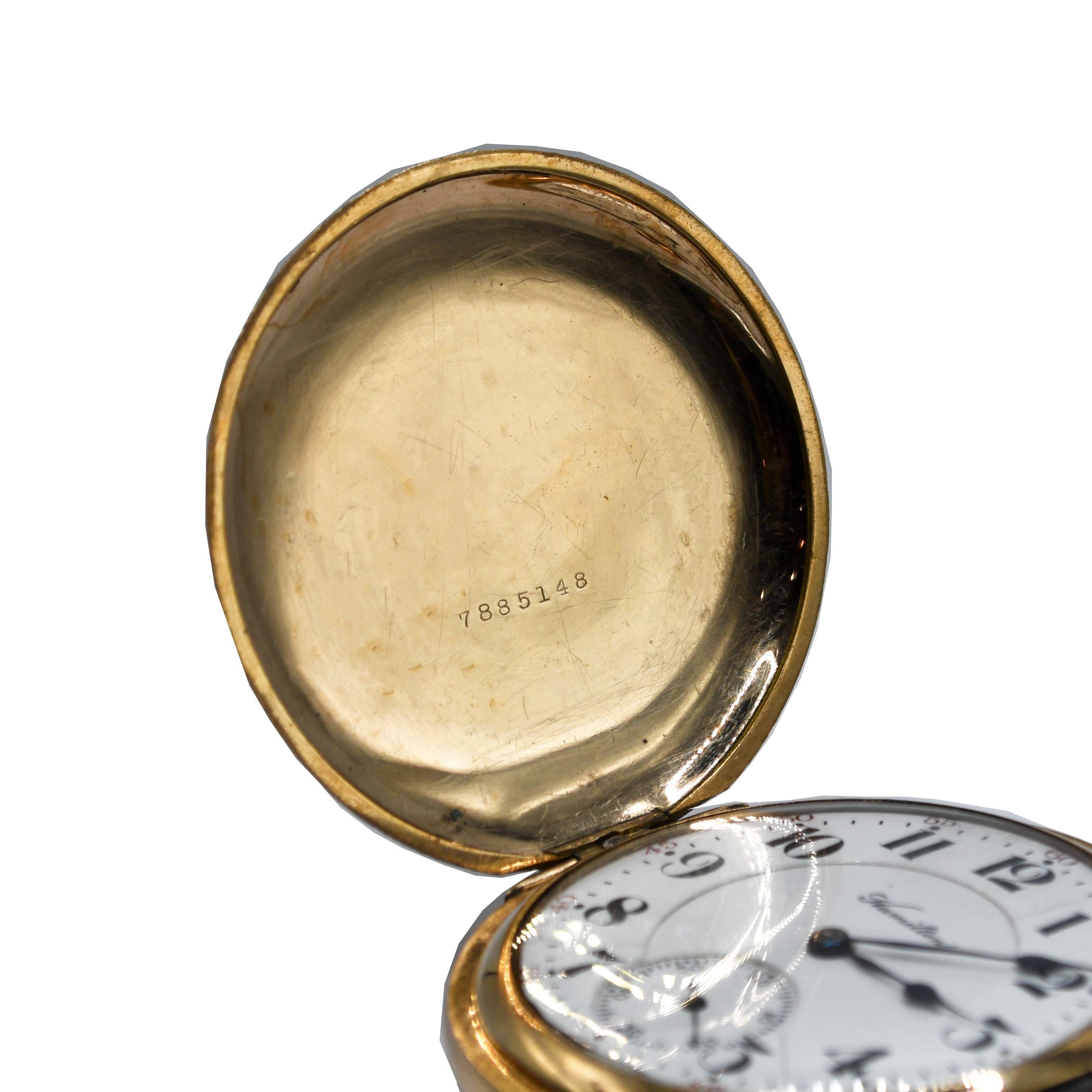 Hamilton Gold Filled Pocket Watch, 21 jewels, Size 16 For Sale 3