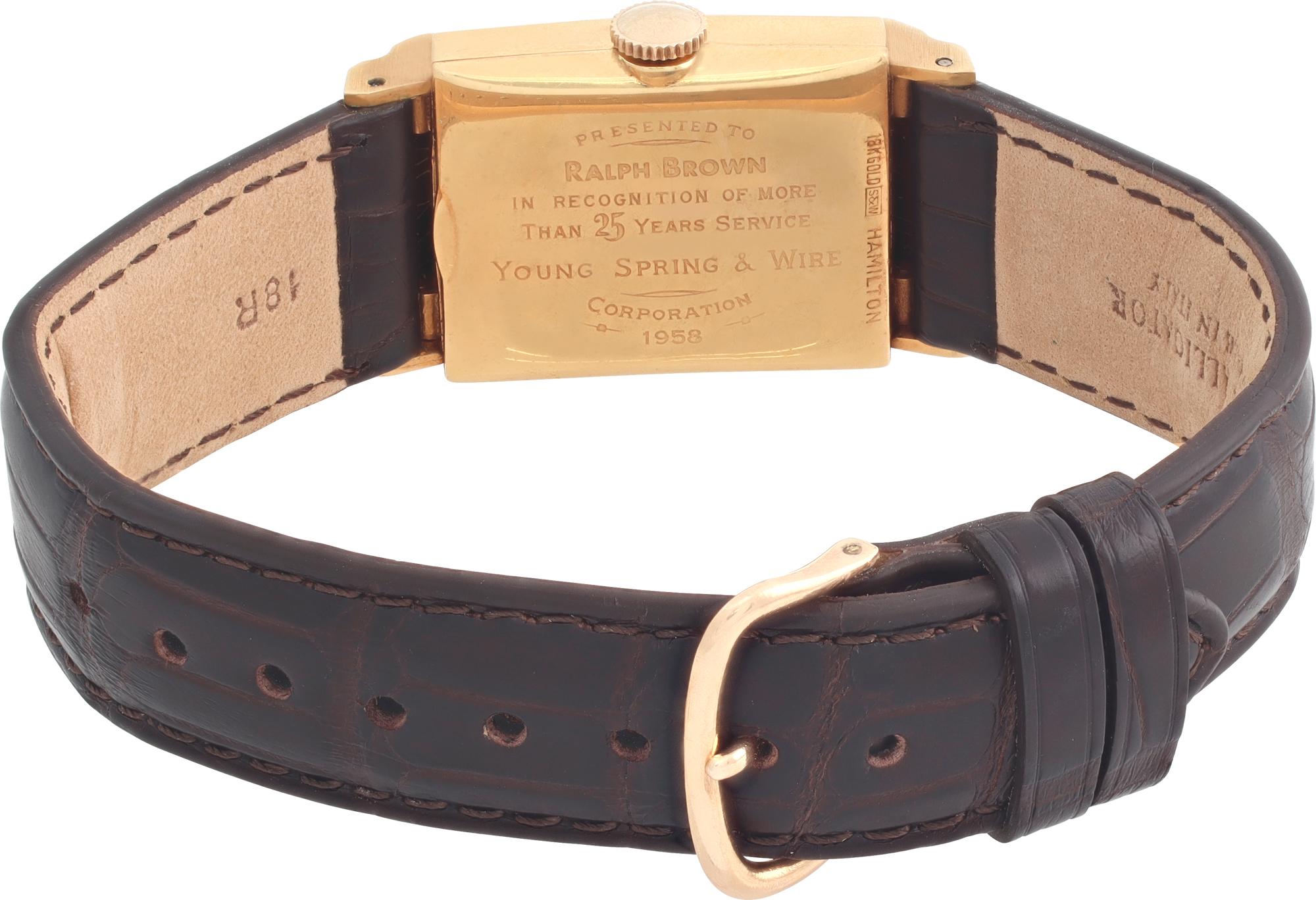 Women's or Men's Hamilton Gordon Vintage Yellow Gold Manual Wind Wristwatch For Sale