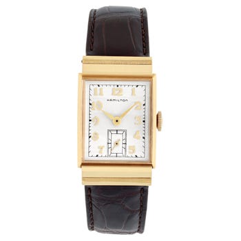 Hamilton Gordon Yellow Gold Manual Wind Wristwatch, 1958