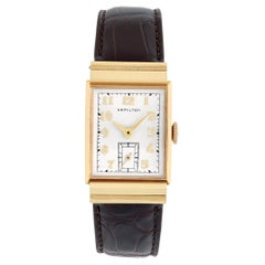 Hamilton Gordon Montre-bracelet vintage à remontage manuel en or jaune