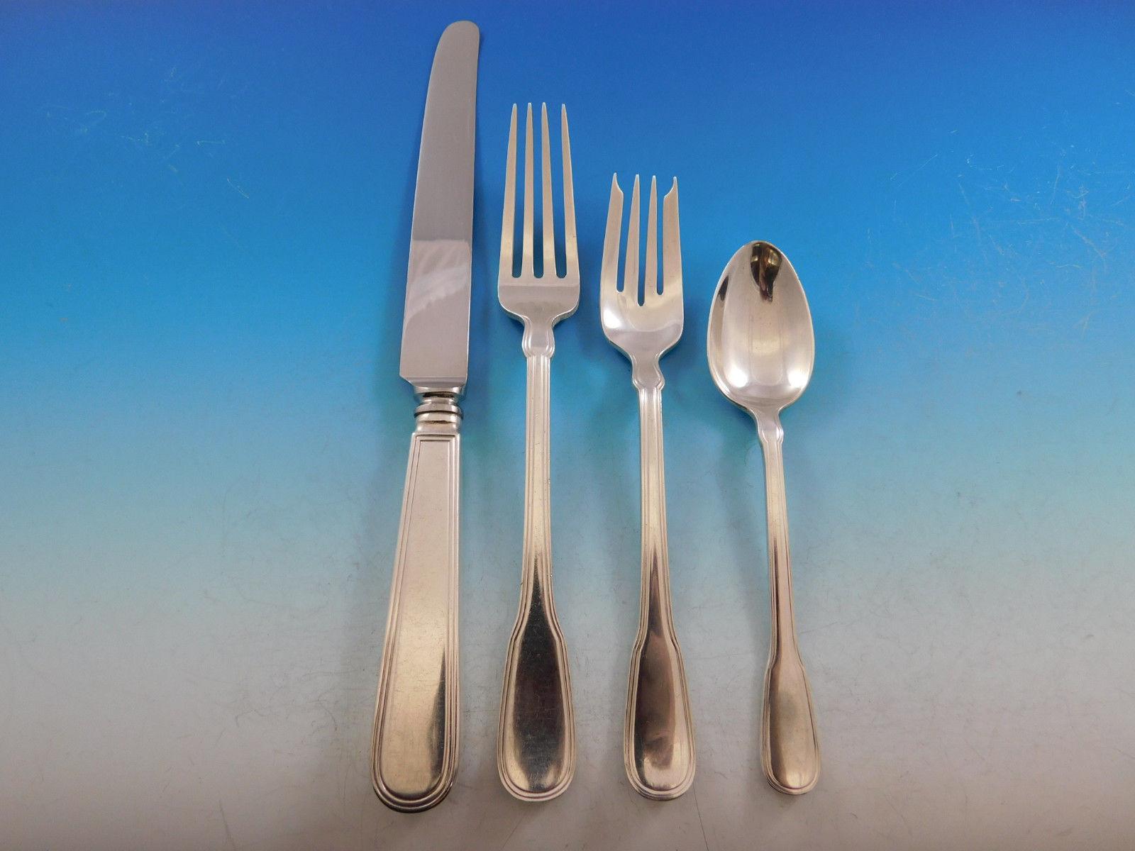 Hamilton Gramercy by Tiffany Sterling Silver Flatware Set Service 40 Pcs Dinner In Excellent Condition In Big Bend, WI