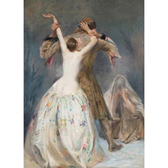 Oil on Canvas Depicting William Shakespeare's Characters "Othello & Desdemona"