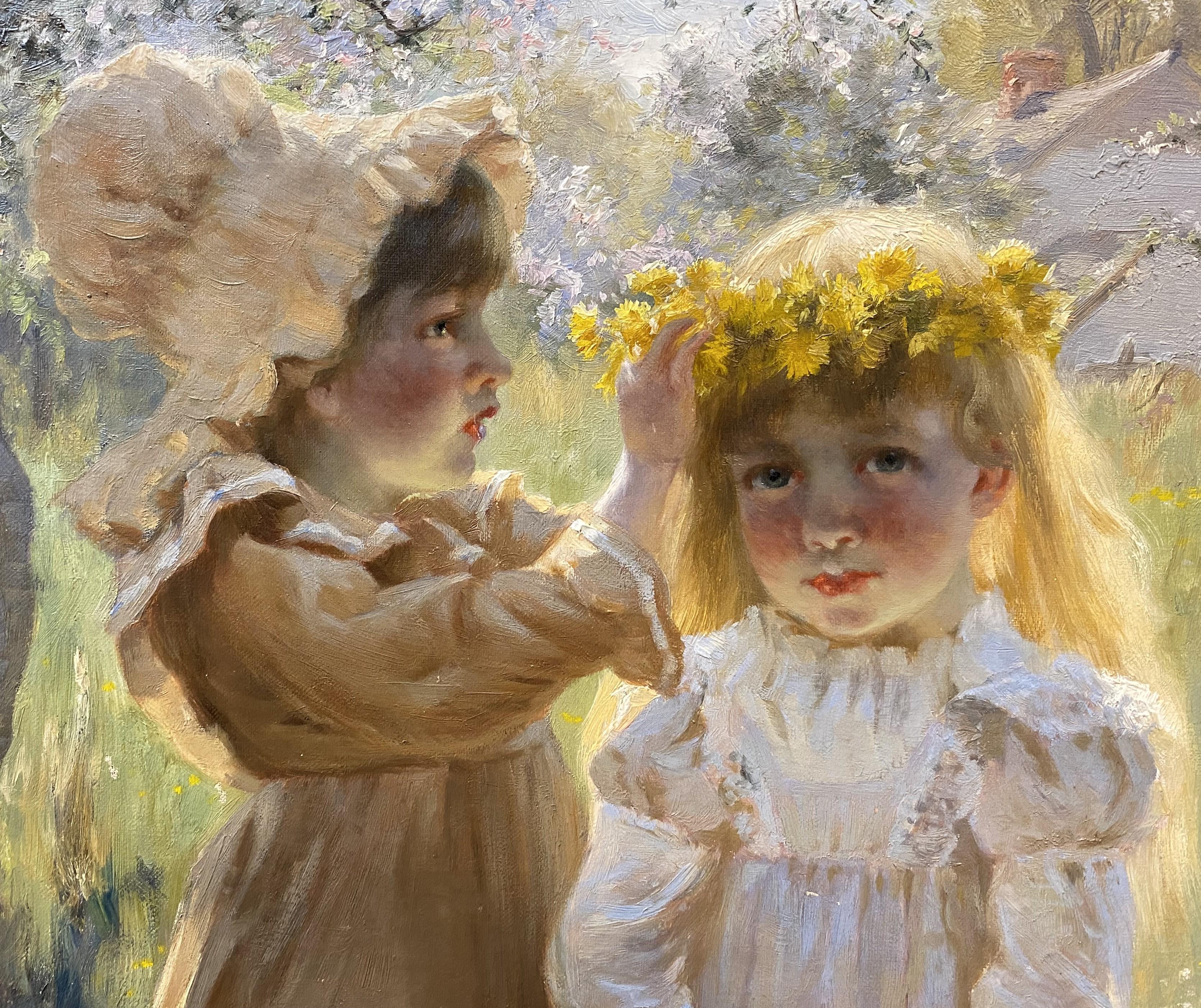 Deux filles - Impressionnisme américain Painting par Hamilton Hamilton