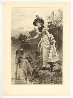 "Fetch It, Sir" original etching