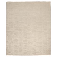 Hamilton Hand Loomed Contemporary Solid Wool 2' 6" x 8' 0" Beige Area Rug