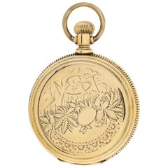 Hamilton Hunter Montre de poche en or jaune 14 carats, réf. 993