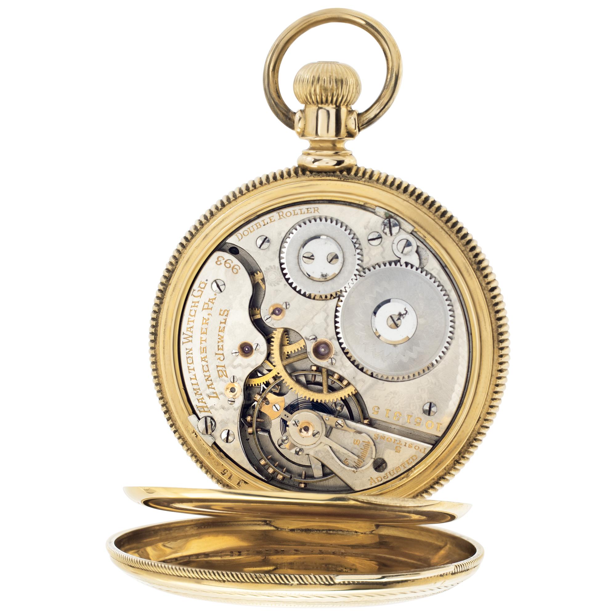 hamilton gold pocket watch value