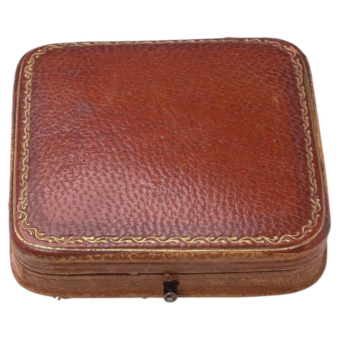Hamilton & Inches antique leather jewellery box, early 20th century