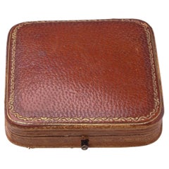 Hamilton & Inches antike Schmuckschatulle aus Leder, frühes 20. Jahrhundert