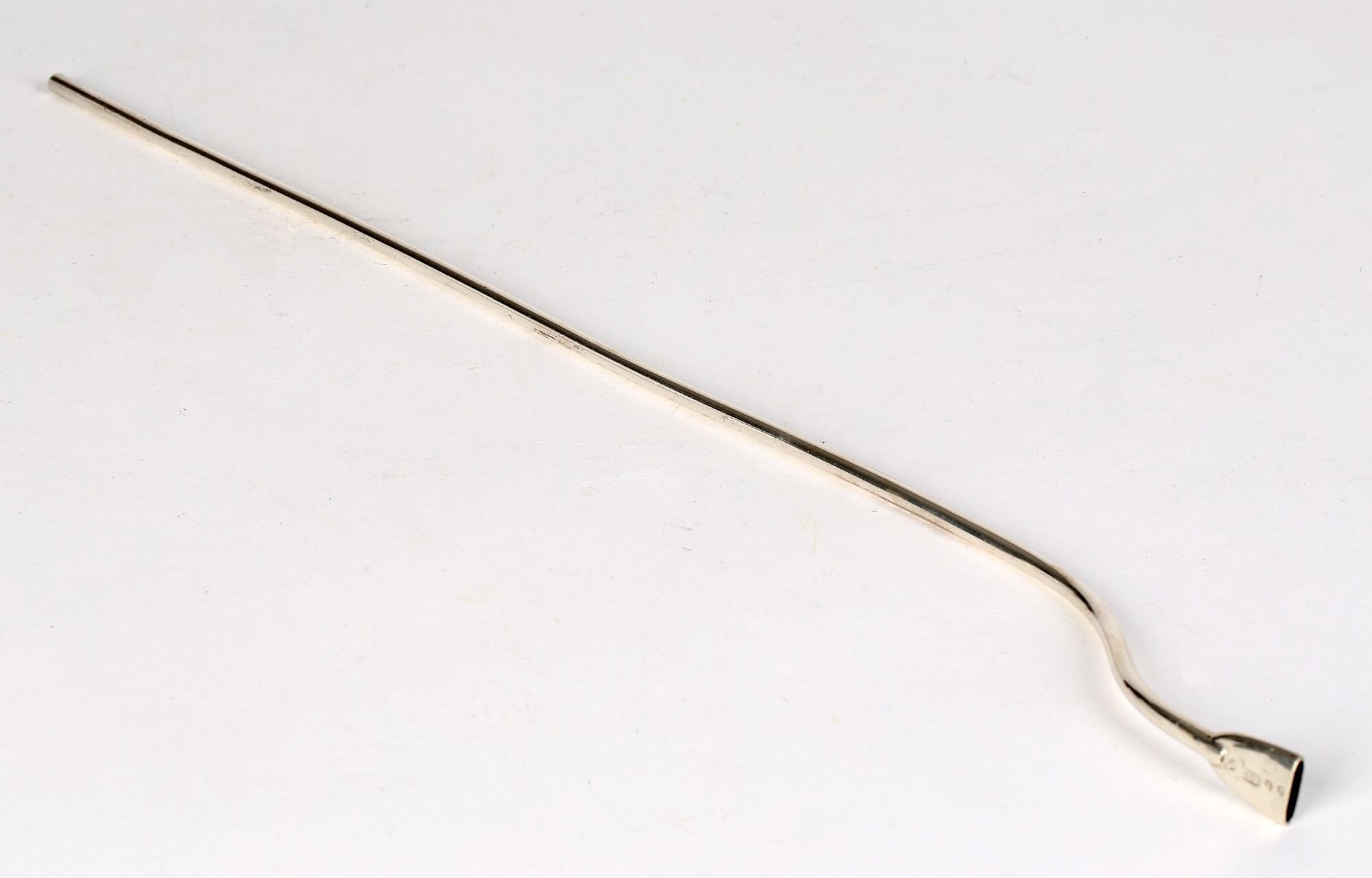 Late 19th Century Hamilton & Inches Scottish ‘Blow Pipe’ Silver Candle Snuffer For Sale