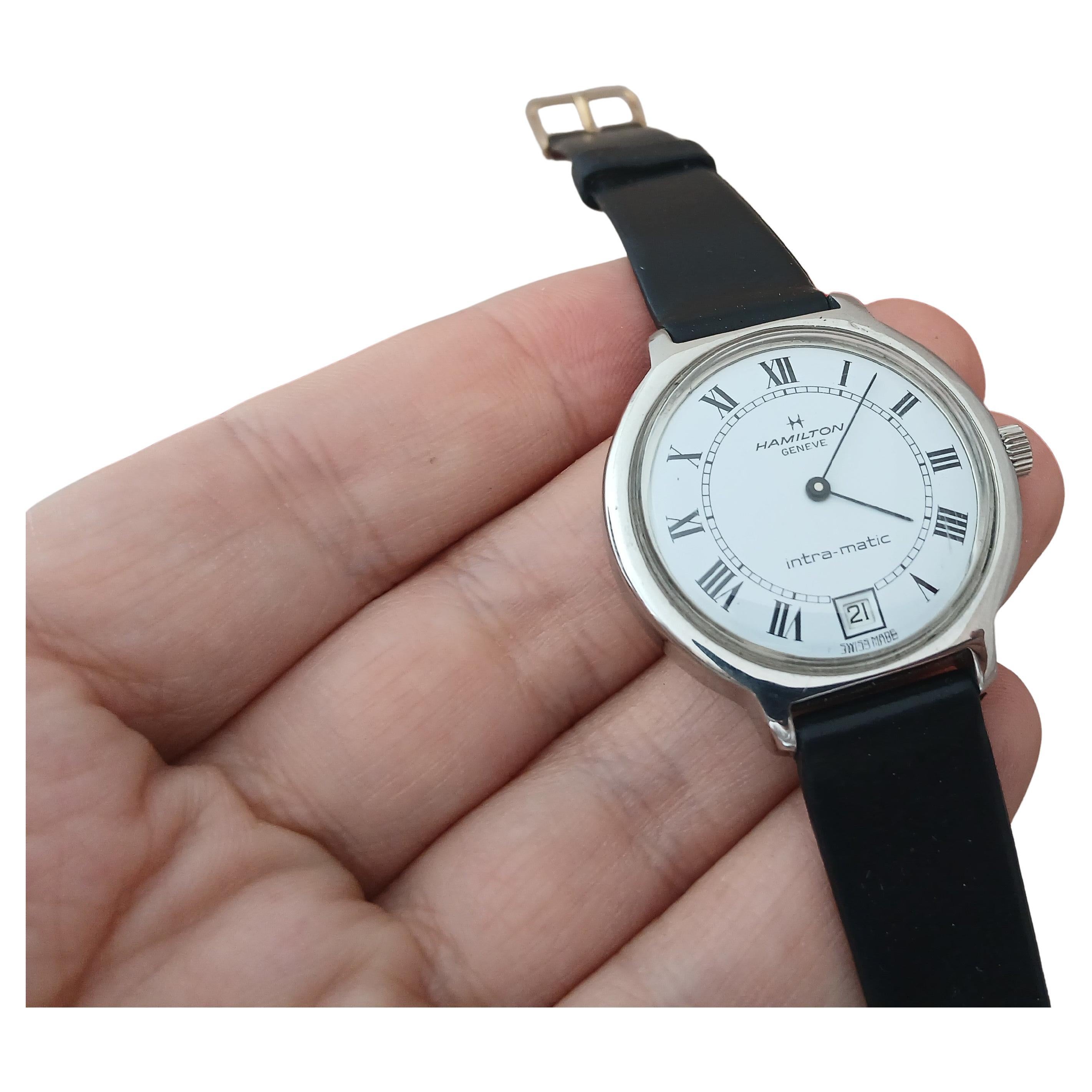 Hamilton Intra-Matic Automatik Herrenuhr Römisches Zifferblatt Datum Herrenuhr In Herkunft