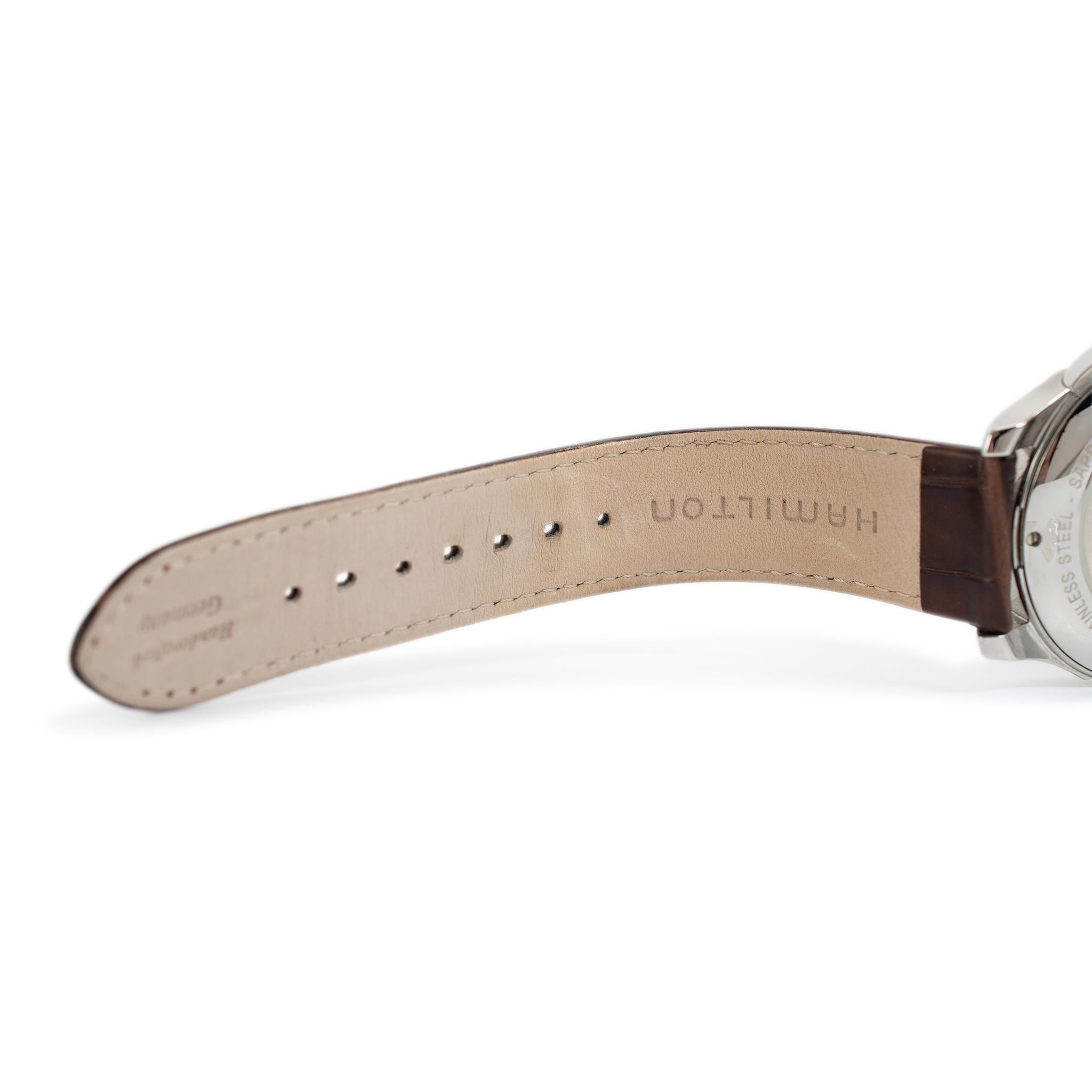 Hamilton Jazzmaster Open Heart 40MM H325650 Brown Dial Edelstahl Uhr 2