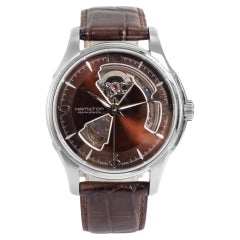 Hamilton Jazzmaster Open Heart 40MM H325650 Brown Dial Edelstahl Uhr