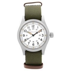Hamilton Khaki Field Stahl Weißes Zifferblatt Handaufzug Herrenuhr H69439411