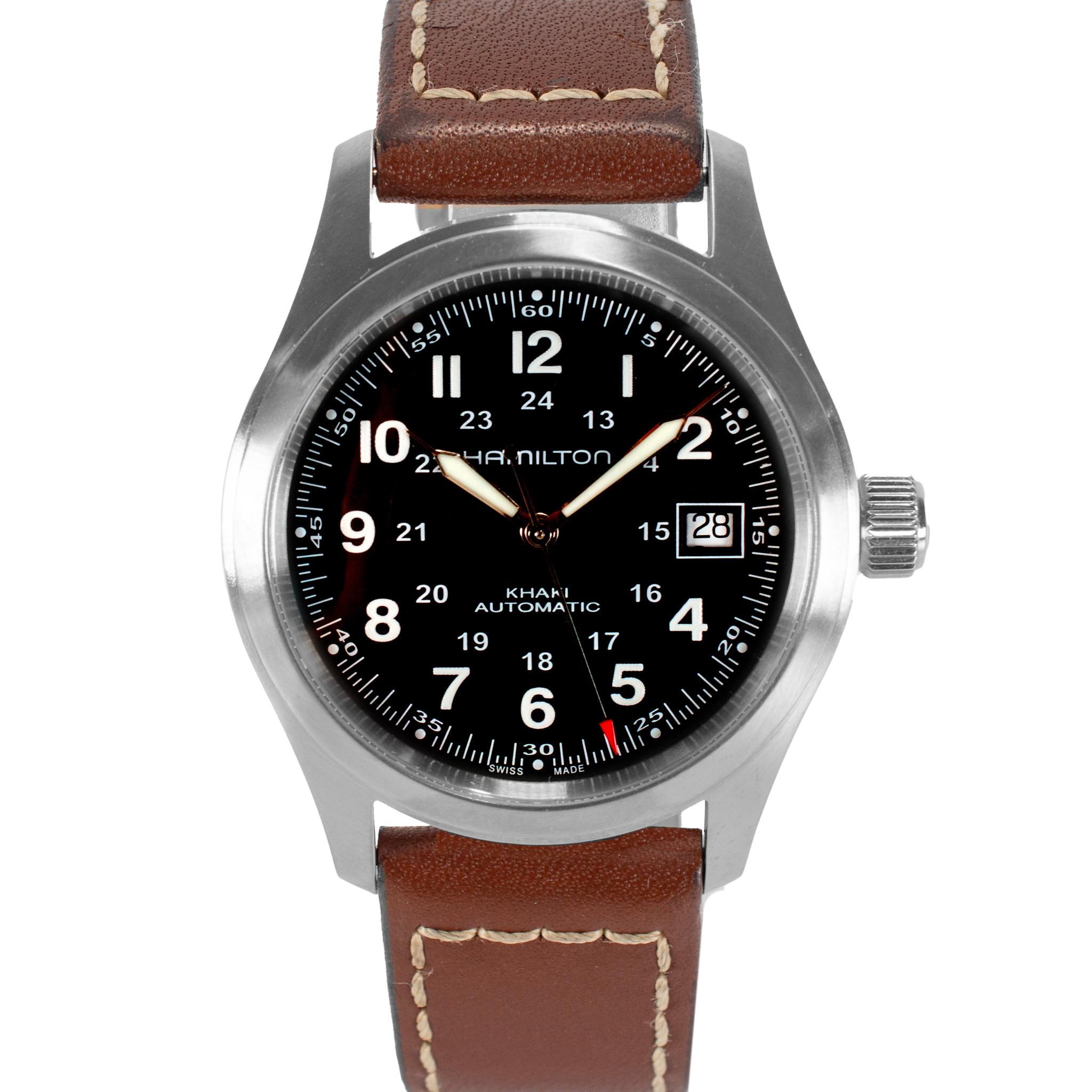 Brand: Hamilton

Gender: Men

Metal Type: Stainless Steel

Diameter: 38.00 mm

Weight: 68.31 grams

Gent's stainless steel HAMILTON Swiss-made wristwatch. The 