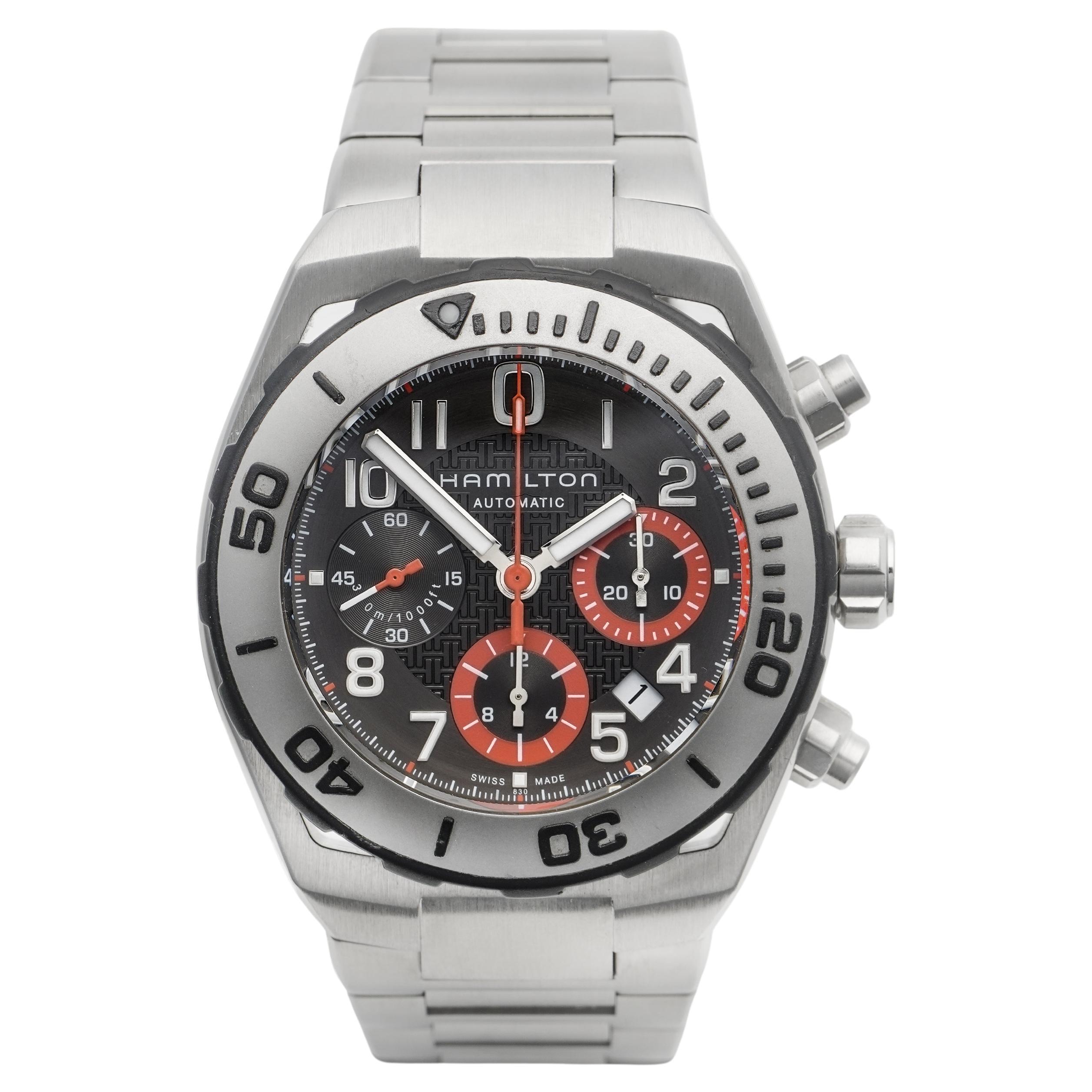 Hamilton Sub Auto-Chronograph in Khaki- Marineblau H787160 im Angebot