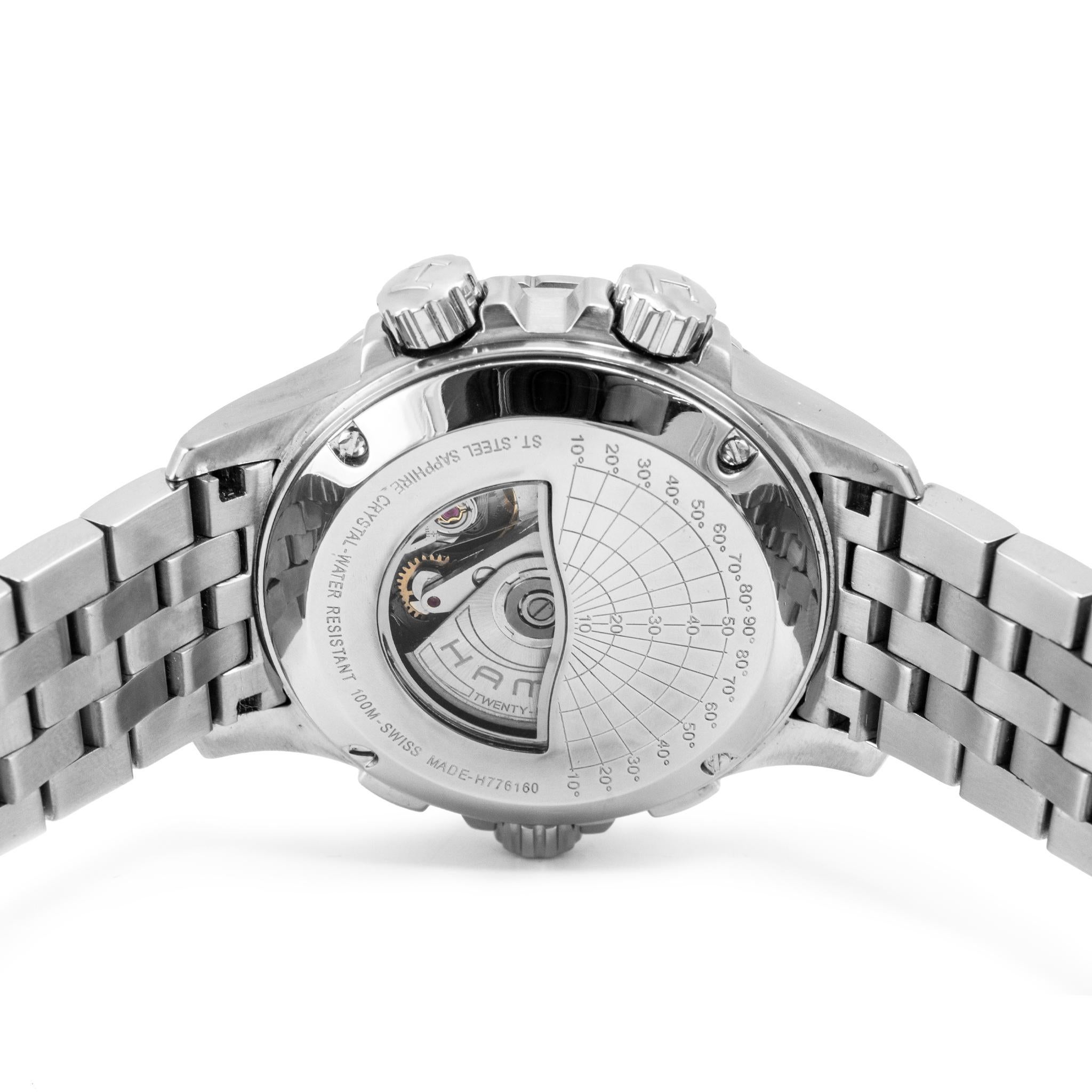 Montre Hamilton X-Wind 44MM H776160 cadran noir arabe automatique en acier en vente 1